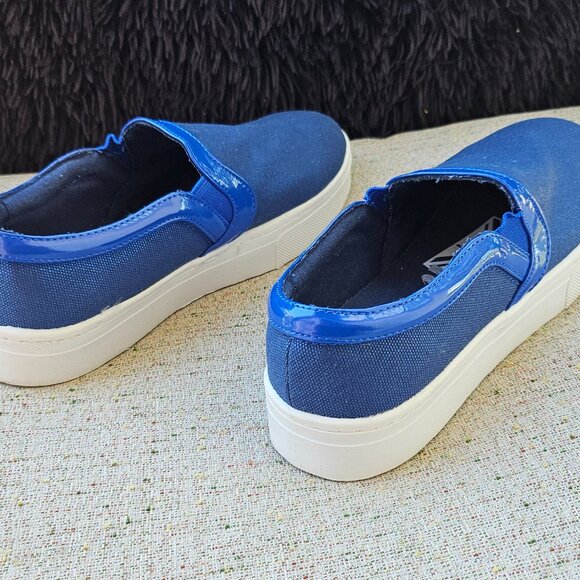 Twiggy London Women Shoes Platform Blue Fabric Upper Slip On Shoes Size 9M - Picture 5 of 12
